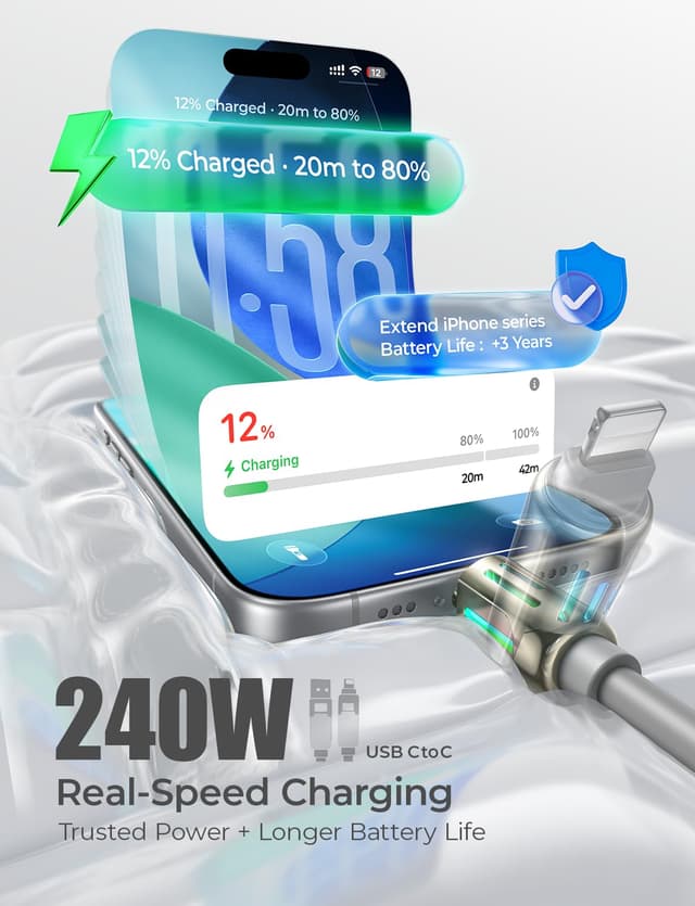 Thumbnail 6 de LISEN 4 in 1 Multi Ladekabel 240W