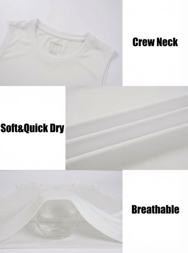 Detalle 1 de MAGCOMSEN Tank Top für Herren: ärmelloses Muskelshirt mit Quick-Dry und UPF 50+