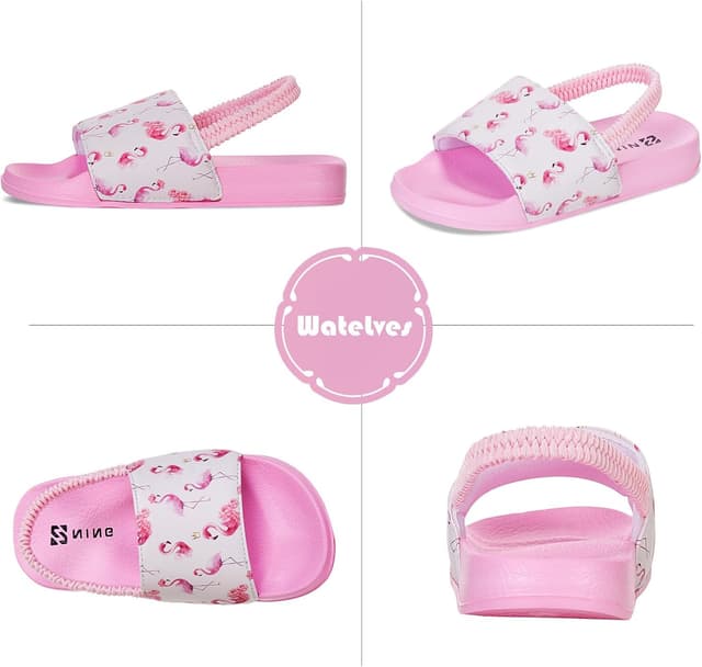 Detalle de WateLves Toddler Slip-On Slides Sandals for Swim, Beach & Pool Days