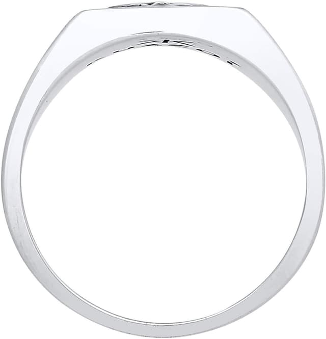Detalle de Kuzzoi anello da uomo in argento Sterling 925 con sigillo e stella, larghezza 11 mm (misure 54–66)