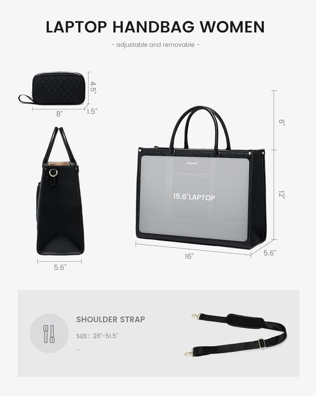Thumbnail 4 de LOVEVOOK Handbags 15.6-inch Laptop Tote Bag 💼