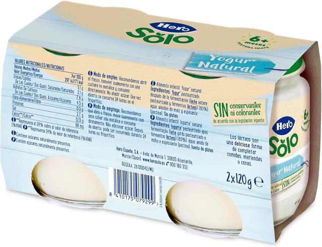 Thumbnail 2 de Hero Baby Tarritos Yogur Natural 190 g 🥛