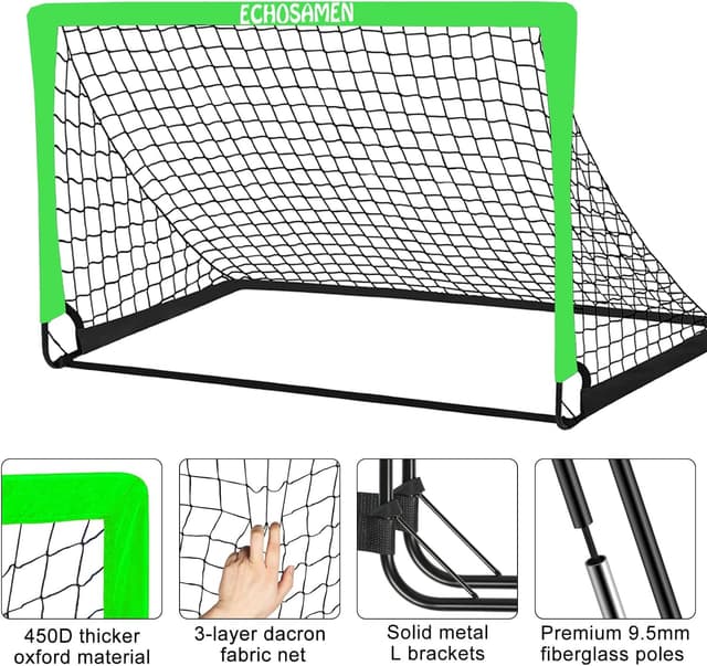 Detalle 2 de Kids Soccer Goals 6 x 4 ft Set