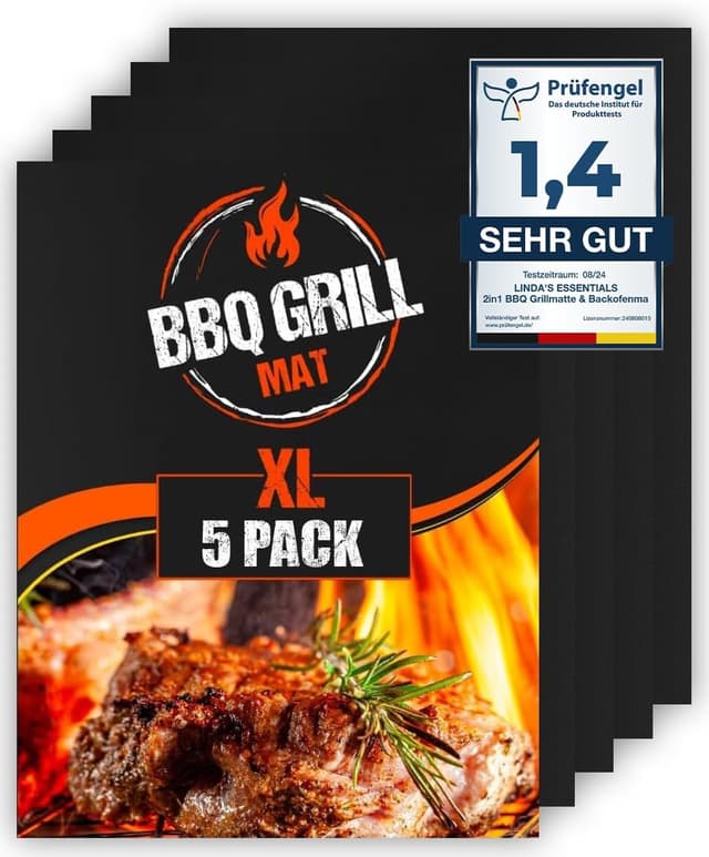 Detalle de Extra große Grillmatte 50 x 40 cm im 5er Pack