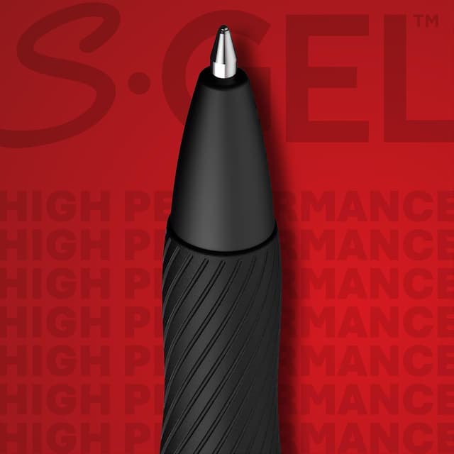 Detalle de Sharpie S-Gel Gel Pens (Pearl White Body) — Black Ink, Medium Point 0.7mm, 12 Count