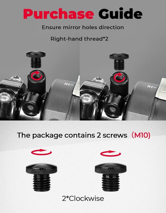 Thumbnail 1 de KEMIMOTO M10 Tornillo tapa espejo 2 piezas 🛵