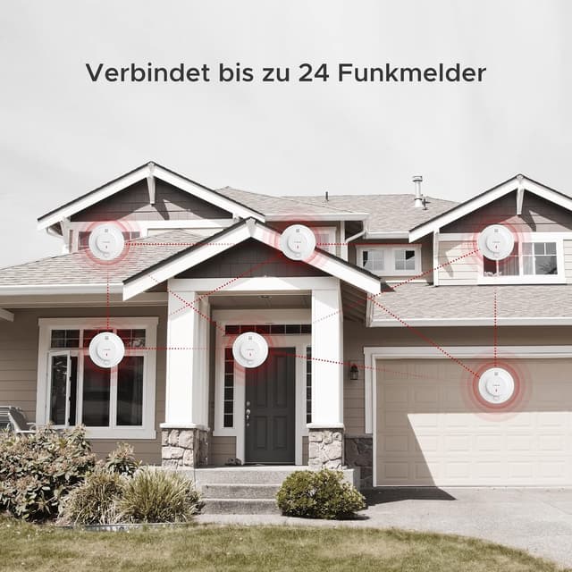 Detalle de X-Sense SD19-W vernetzter Rauchmelder mit 10 Jahre Batterie, Stummschaltung – 6er Set (EN 14604)