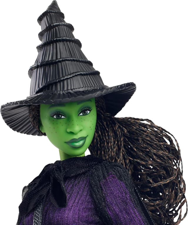 Detalle de Mattel Wicked Elphaba Muñeca articulada con accesorios 🎬