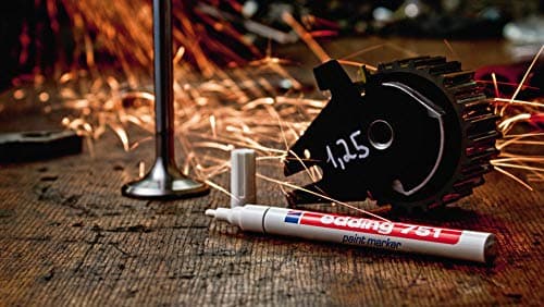 Thumbnail 6 de edding 751 - 10 marcadores opacos blancos para múltiples superficies