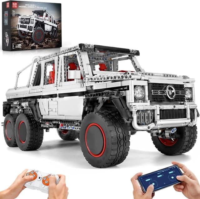 Detalle de Mould King 13061 Technik Offroad G700 Pickup-Bausatz (6×6) – Modellbausatz mit 3.825 Teilen