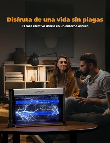 Detalle de YISSVIC lámpara antimosquitos eléctrica con LED UV de 2 tubos y 2 m de cable