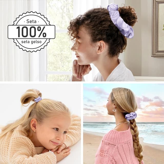 Thumbnail 4 de Litbear Set elastici in seta 3 misure 🎀