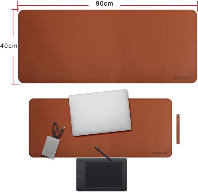 Detalle 2 de Schreibtischunterlage ZORESYN XL 90x40 cm PU-Leder