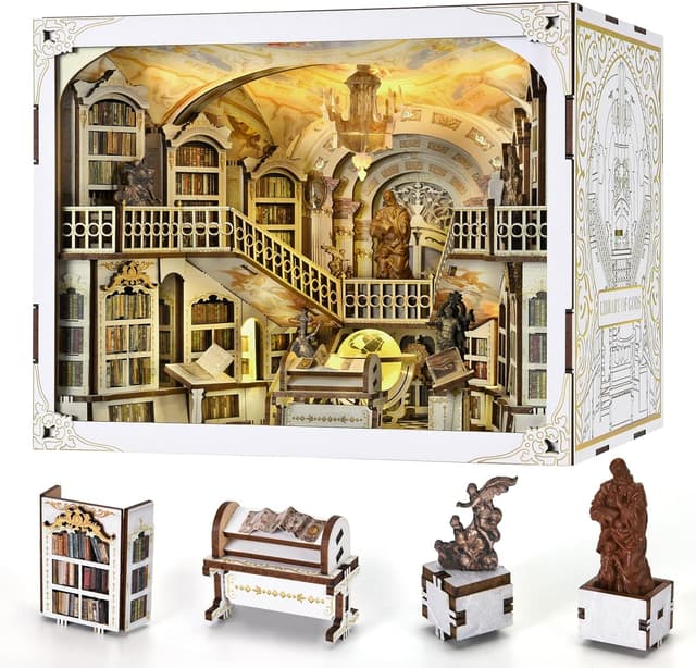 Detalle de Minicity Book Nook Kit Library of Gods