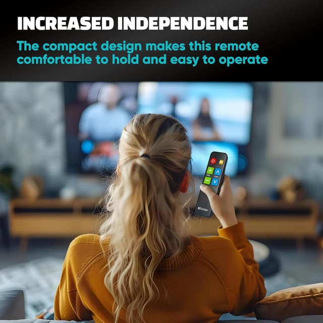 Detalle de EZClicker EZclicker TV Remote for Seniors (Big Button, Extra Simple) — Black