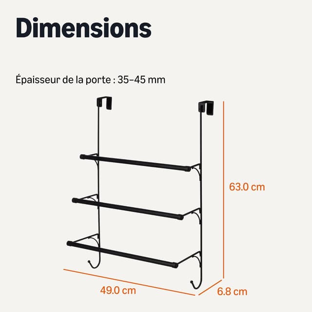 Thumbnail 5 de Amazon Basics Porte-serviettes 49 x 17 x 63 cm
