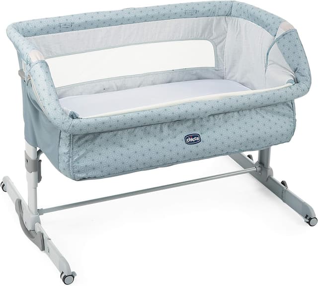 Detalle de Chicco Next2Me Dream berceau cododo avec matelas et rail ouvrant, 0-6 mois (bleu pâle)