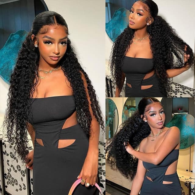 Thumbnail 6 de KRKRYQ 32 Inch 13x6 Deep Wave Lace Front Human Hair Glueless Wig (250% Density)