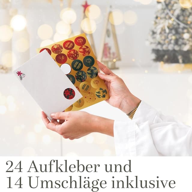 Detalle 2 de Weihnachtskarten Set A6 mit Umschlägen 14