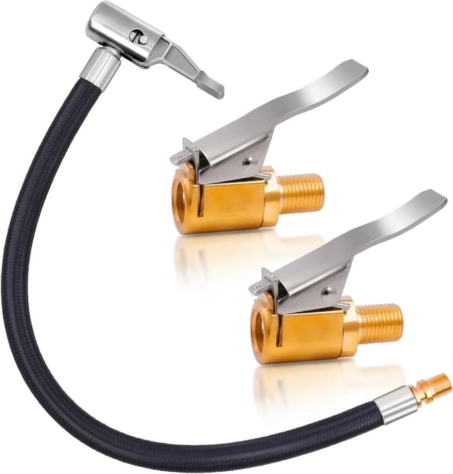 Detalle de FAMINESS 3PCS Tyre Inflator Adaptor Set (30cm hose + 8mm brass valve adapters)