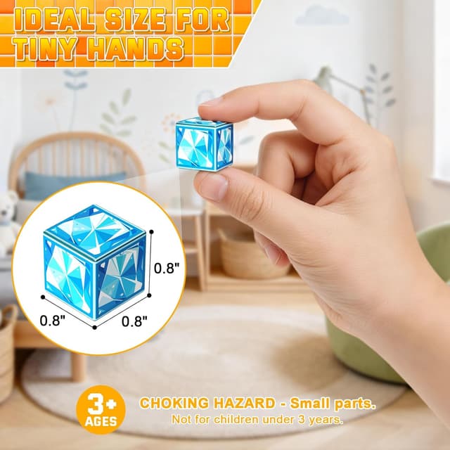 Thumbnail 6 de CraftyNest magnetische Bausteine (100-teilig) mit Geschichtenbuch „Lava“ – Magnetspielzeug für Kinder ab 3 Jahren