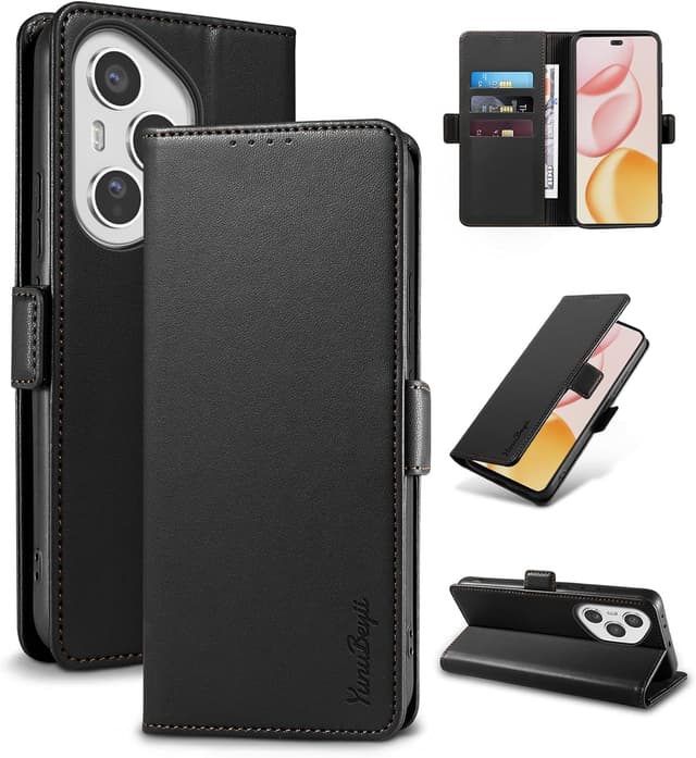 Detalle de Yunubeyii Honor 400 Pro flip case with RFID
