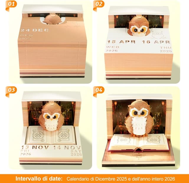 Detalle 2 de Calendario 3D Aquila magica 2025, 2026