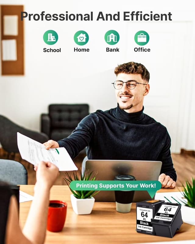 Thumbnail 6 de HP 64XL Black Ink Cartridge 2-Pack đź–¨