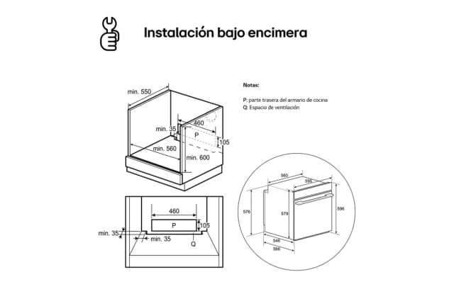 Thumbnail 2 de LG WS5D7230S Horno pirolítico 72 L, convección