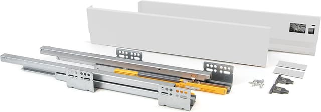 Detalle de Emuca Schubkastengarnitur 138 mm Höhe 450 mm Tiefe Weiß