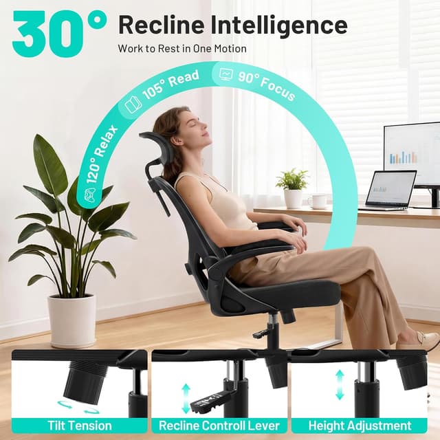 Thumbnail 4 de AreShark Office Chair Ergonomic 300 lb capacity