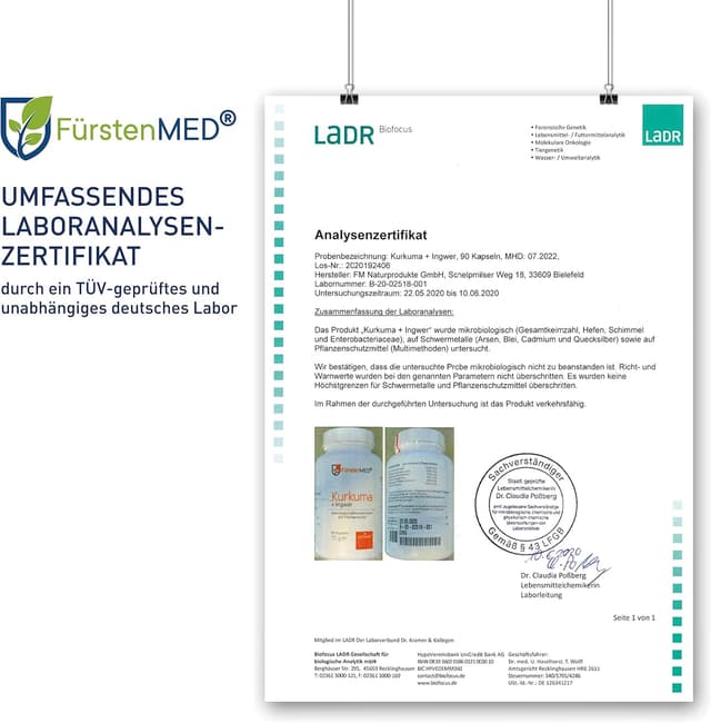 Thumbnail 5 de FürstenMED Kurkuma Ingwer 90 Kapseln