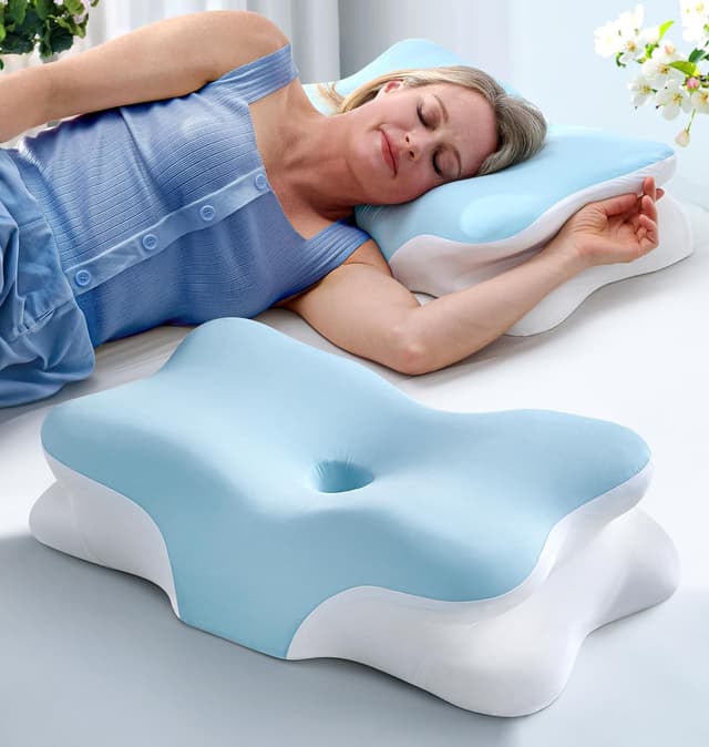 Thumbnail 6 de 5X Pain Relief Cervical Neck Pillow (Ergonomic Cooling Memory Foam) for Neck Support