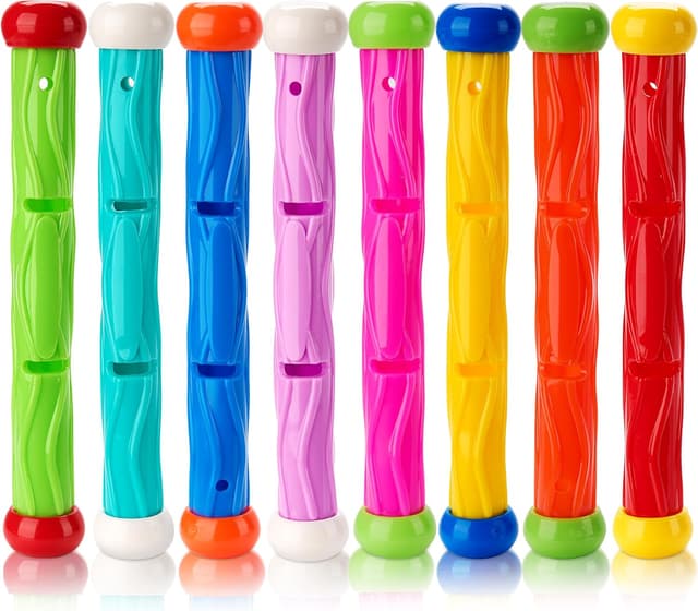 Detalle de JOYIN 8 Pack Shark Underwater Diving Pool Toys (8-colour set)