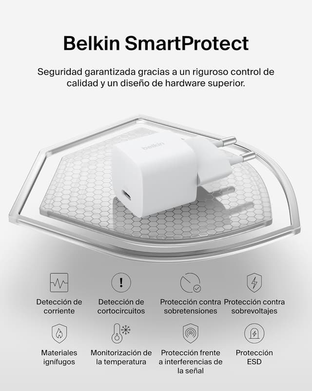 Detalle 1 de Belkin Cargador USB-C 25W PD PPS