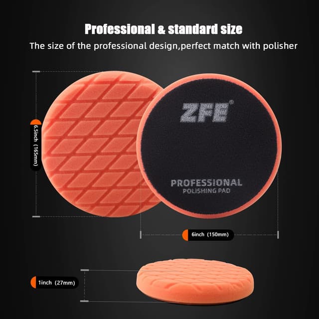 Thumbnail 5 de ZFE Buffing Polishing Pads 7" Waffle Foam