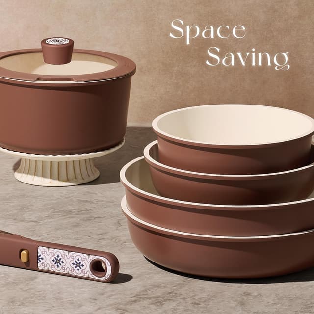 Detalle 2 de CAROTE 19Pcs Ceramic Cookware Set 19Pc