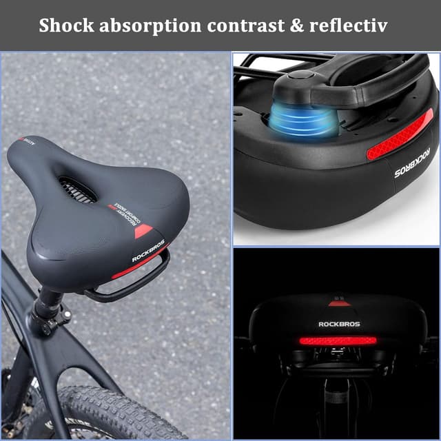 Detalle 2 de ROCKBROS Bike Seat Cushion (Ergonomic, Breathable, Waterproof) for MTB, Road & City Bikes