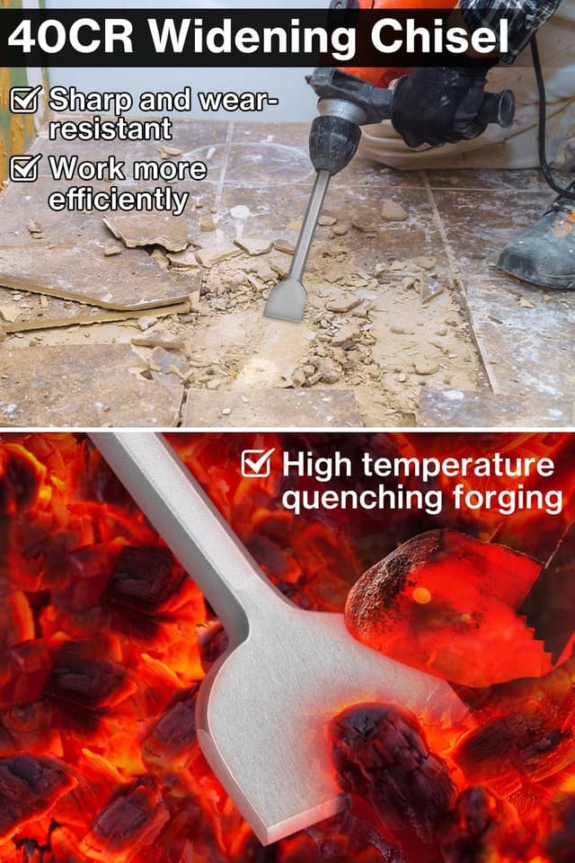 Thumbnail 3 de Lytool 2pcs Cincel SDS Plus 280x100mm y 250x40mm