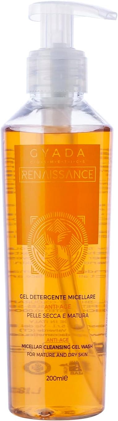 Detalle de GYADA COSMETICS Gel Detergente Micellare Antiage con Aloe Vera (200 ml) per pelli secche e mature