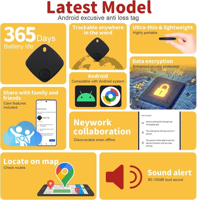 Detalle 2 de FUYAOSC Air Tracker Android, 4 tracker Bluetooth