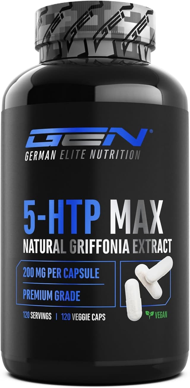 Detalle de 5-HTP MAX – 120 vegane Kapseln mit 200 mg 5-HTP aus Griffonia