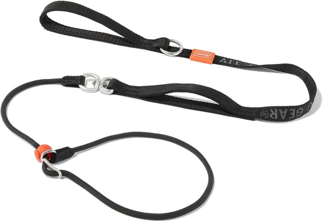 Detalle de Howgo Dog Slip Lead (No-Pull Training Leash) with Padded Handles, 5.5FT, Black