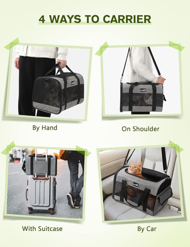 Thumbnail 5 de pecute Pet Carrier Bag for Pets 5kg Grey