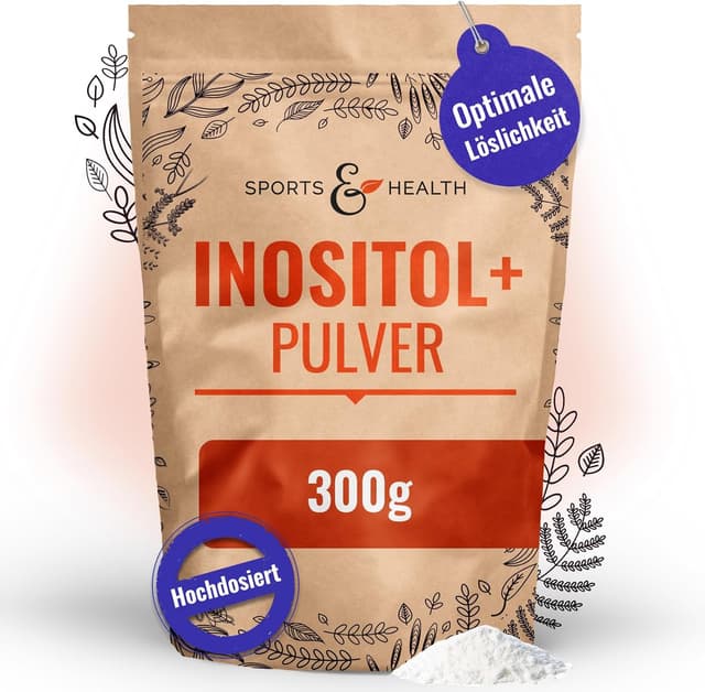 Detalle de CDF Sports & Health Solutions Inositol + Pulver (Myo Inositol) – 300 g, 4 g Myo-Inositol pro Tagesdosis