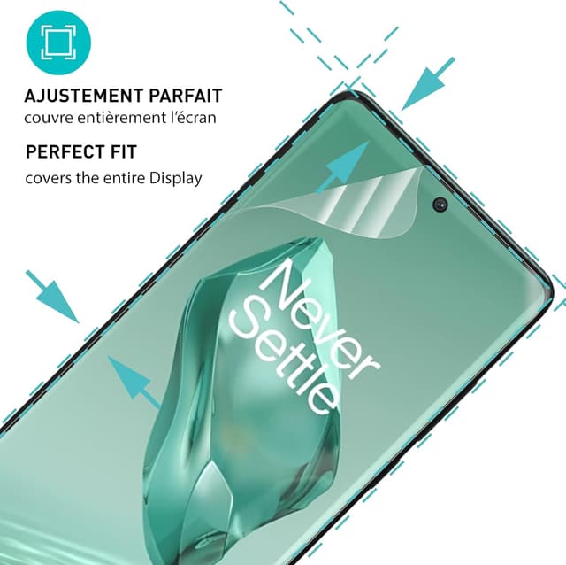 Detalle de smartect Protecteur d’écran TPU pour OnePlus 12 (2 pièces, transparent) avec cadre d’installation