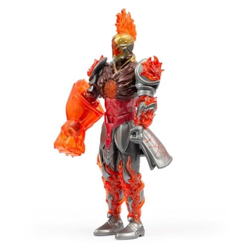 Detalle de Gormiti Fireon con Arma y Armadura Metálica