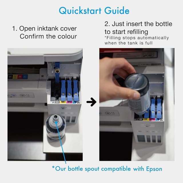 Detalle 2 de Cartridgeify 102 Ink Compatible multipack with smart chip for Epson EcoTank ET-2700 to ET-15000 refills