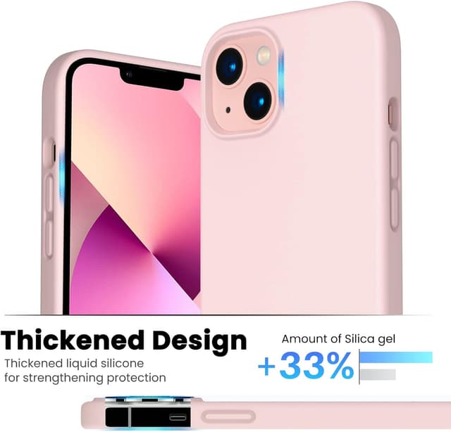 Detalle de ORNARTO iPhone 13 liquid silicone case 6.1in