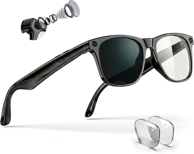 Detalle de EarlySincere AI Smart Glasses with 4K Camera, Photochromic Lenses, Real-Time Translation & ChatGPT